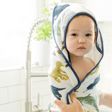Load image into Gallery viewer, Dino Friends Infant Hooded Towel