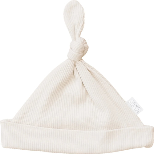 Organic Ribbed Knot Hat Newborn