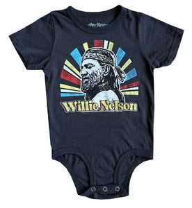 Vintage Black Willie Nelson Onesie