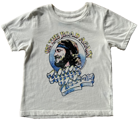 Vintage White Willie Nelson Short Sleeve Tee