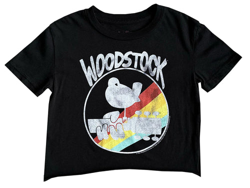 Jet Black Woodstock Not Quite Crop Tee