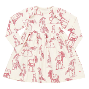 Vintage Rose Horses Steph Dress