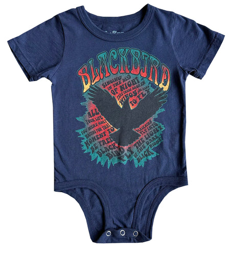 Vintage Navy Blackbird Organic Onesie