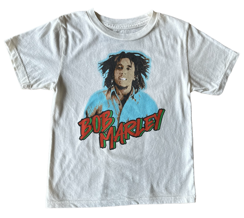 Vintage White Bob Marley Short Sleeve Tee