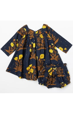 Navy Poppy Frida Dress Set