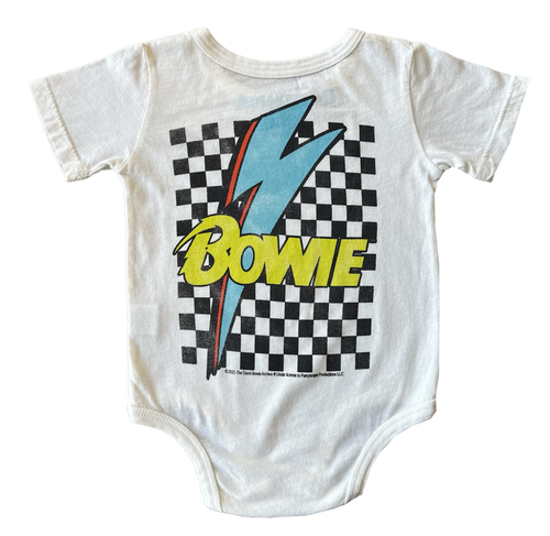 David Bowie Checkered Bolt Onesie