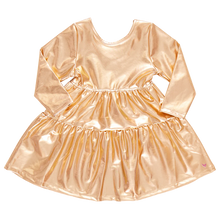 Load image into Gallery viewer, Gold Lame Polly Dress