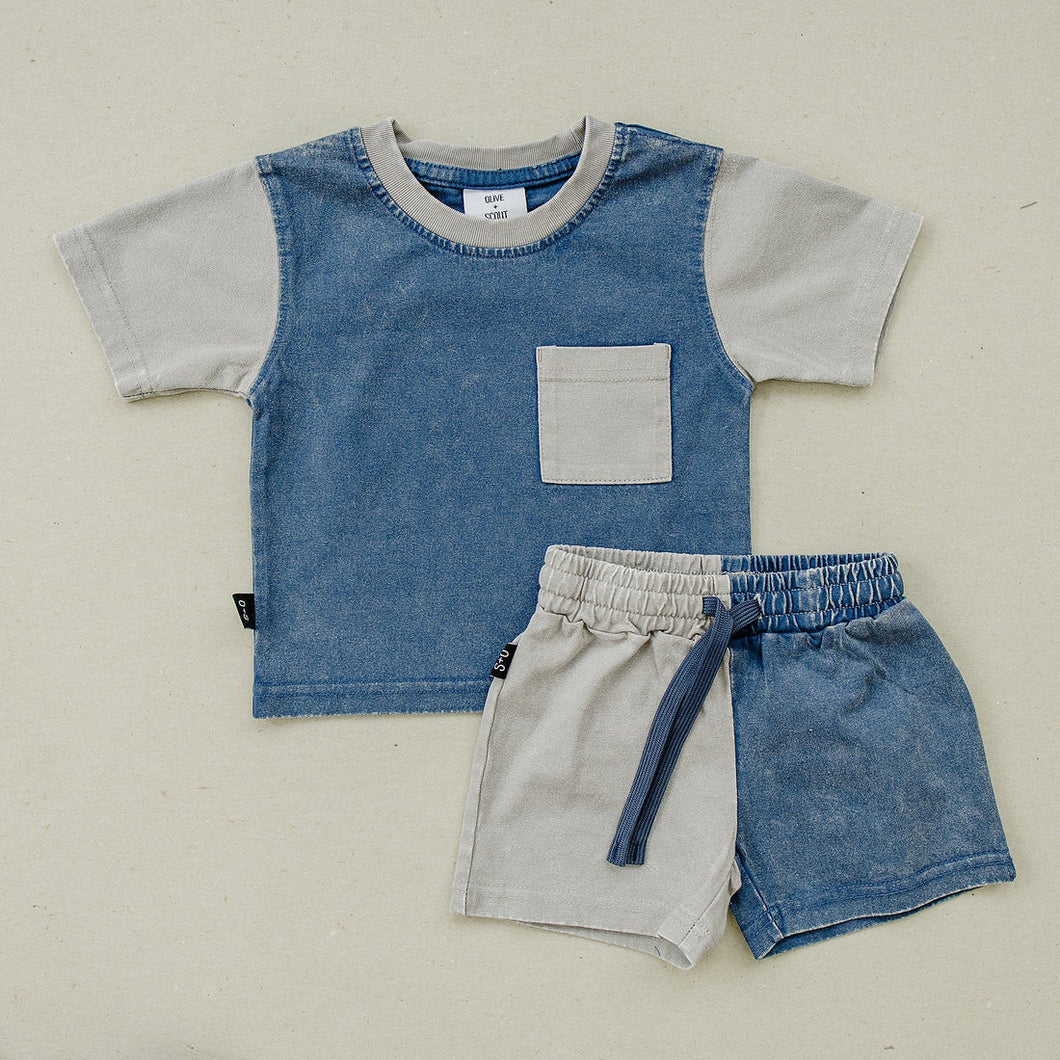 Blue Maddox Baby Set