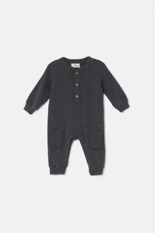 Dark Grey Soft Touch Knit Romper