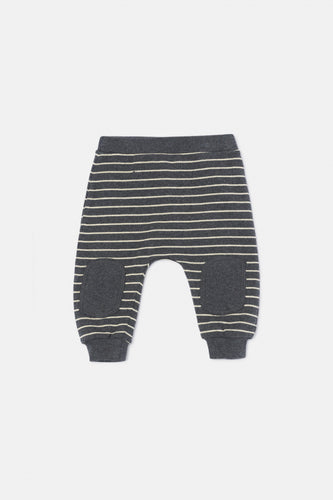 Dark Grey Stripe Knit Baby Pants