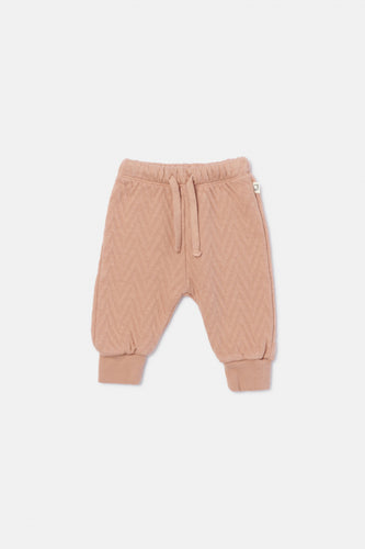 Coral Quilted Zig Zag Baby Pants