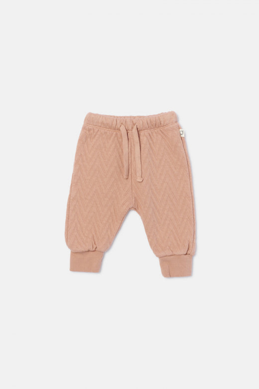 Coral Quilted Zig Zag Baby Pants