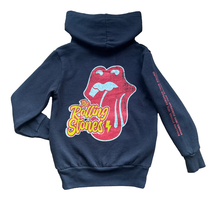 Black Rolling Stones Tongue Hoodie