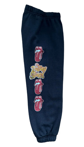 Black Rolling Stones Tongue Sweatpants
