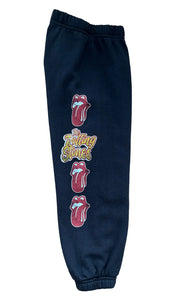 Black Rolling Stones Tongue Sweatpants
