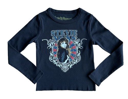 Jet Black Stevie Nicks Rib Tee