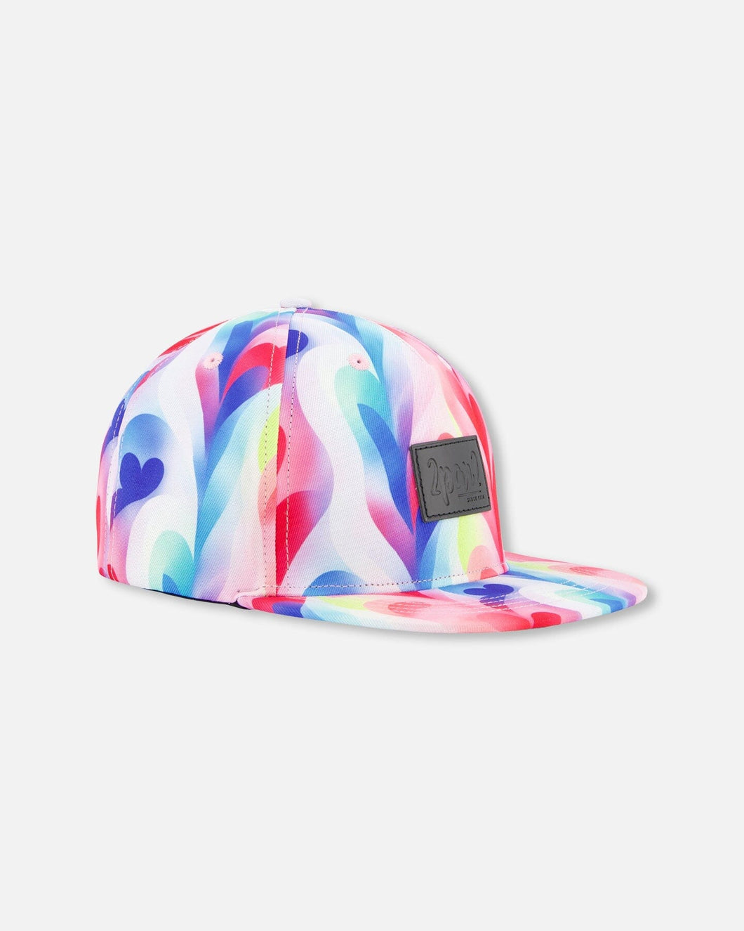 Printed Rainbow Heart Cap