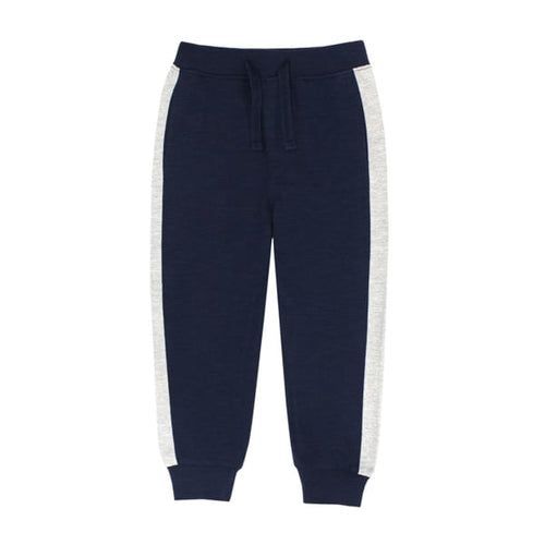 Navy and Heather Grey Terry Pants