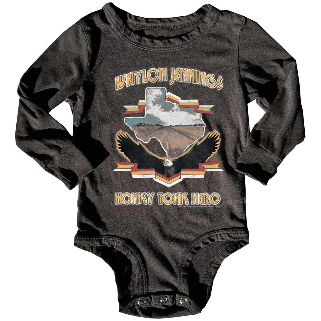 Waylon Jennings Long Sleeve Onesie