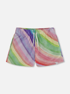 Rainbow Stripe French Terry Shorts