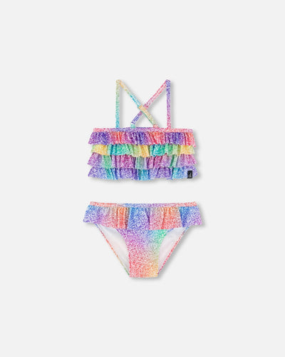 Gradient Rainbow Two Piece Swimsuit