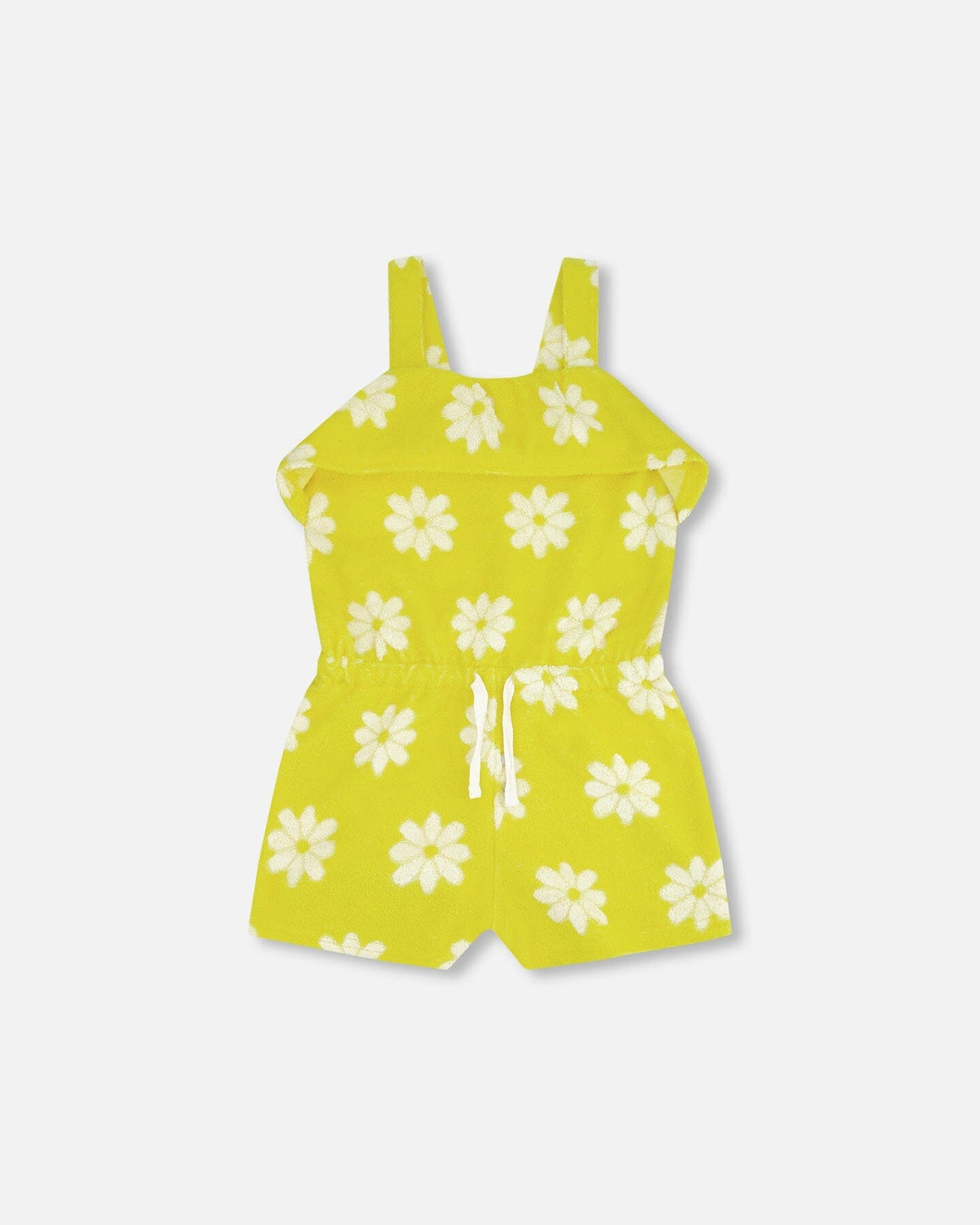 Yellow Daisies Terry Cloth Sleeveless Jumpsuit