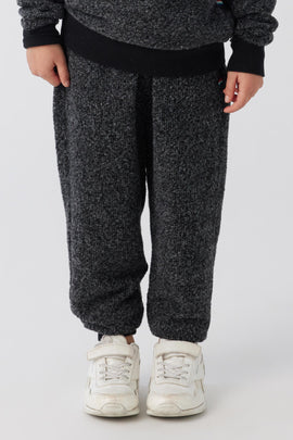 Brushed Black Boucle Jogger