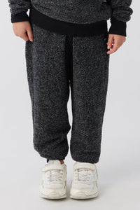 Brushed Black Boucle Jogger