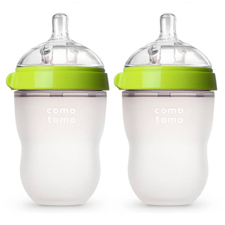 8oz Green Baby Bottle Double Pack