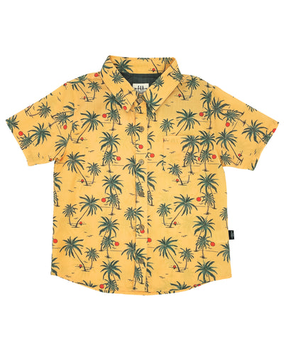 Sunset Tropics Short Sleeve Button Down Shirt