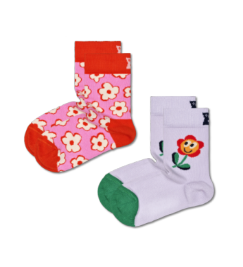 Two Pack Flower Power Socks