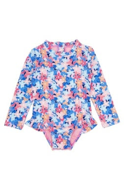 Multi Floral Frill Chaser Surf Suit