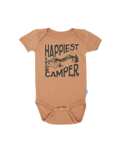 Happiest Camper Apricot Baby One Piece