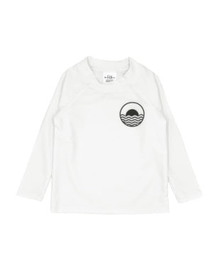 White Icon Long Sleeve Baby Rashguard