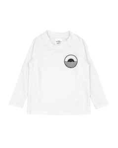 White Icon Long Sleeve Baby Rashguard