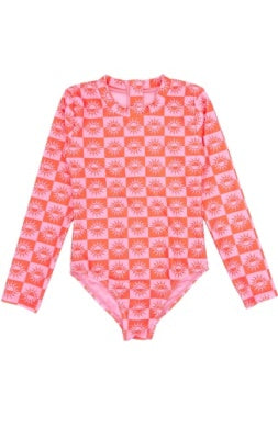 Coral Orange Chaser Surf Suit