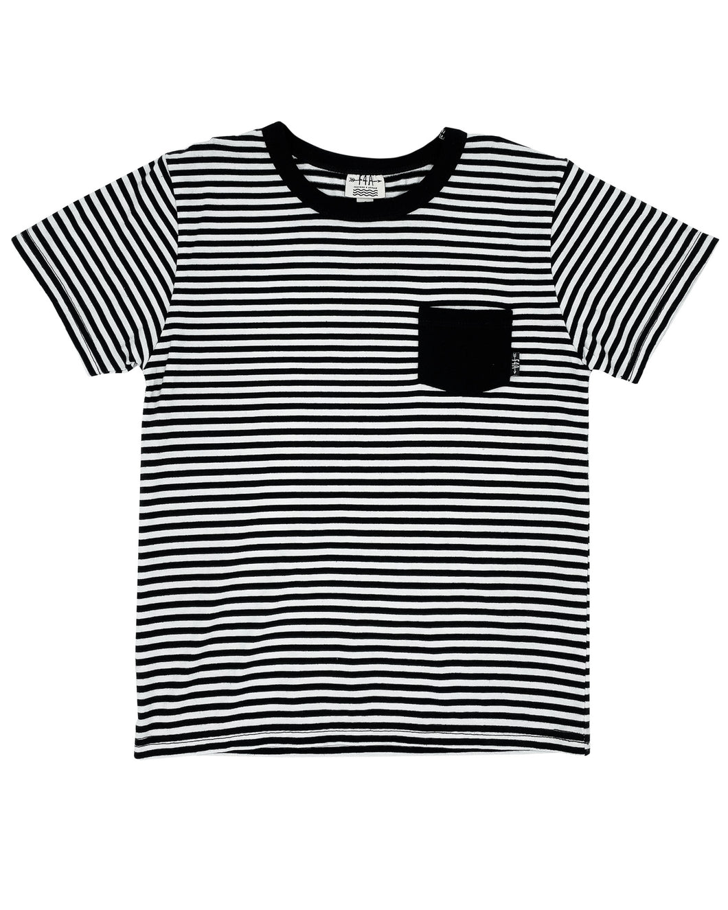 High Tide Black & White Short Sleeve Pocket Tee