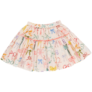 Watercolor Bows Girls Maribelle Skirt