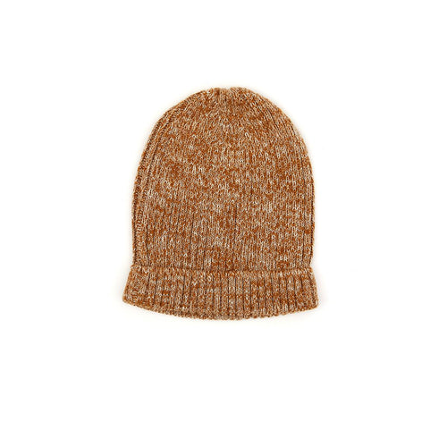 Tobacco Marl Ribbed Beanie