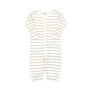 Natural Light Blue Stripe Snap Converter Gown