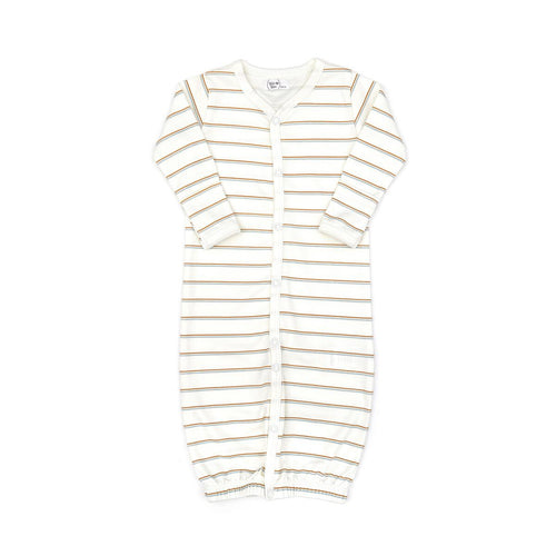 Natural Light Blue Stripe Snap Converter Gown