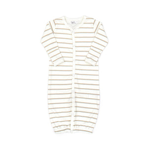 Natural Light Blue Stripe Snap Converter Gown