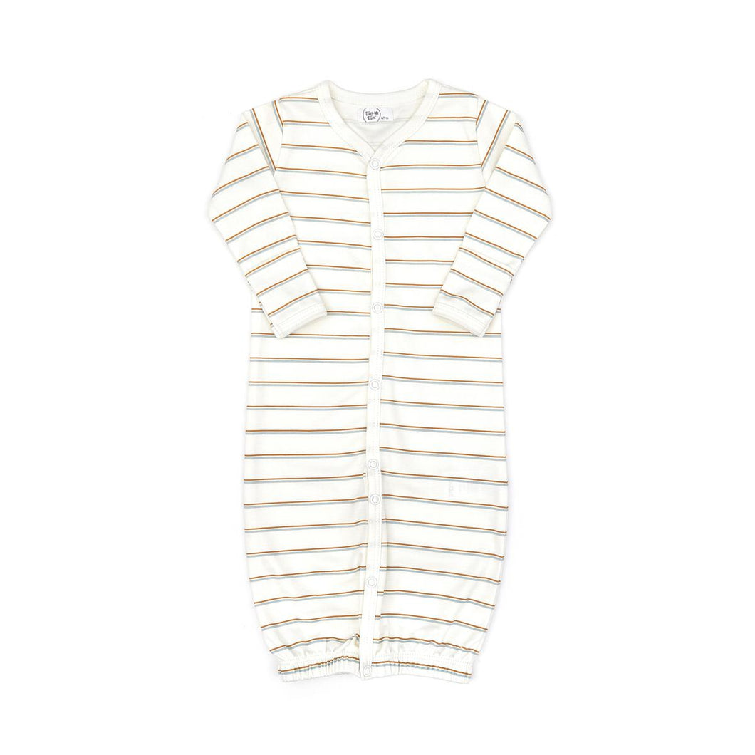 Natural Light Blue Stripe Snap Converter Gown