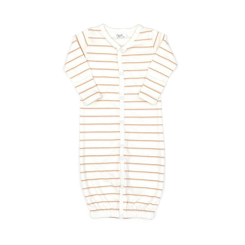 Natural Shell Pink Stripe Snap Converter Gown
