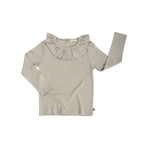 Pale Grey Collared Long Sleeve