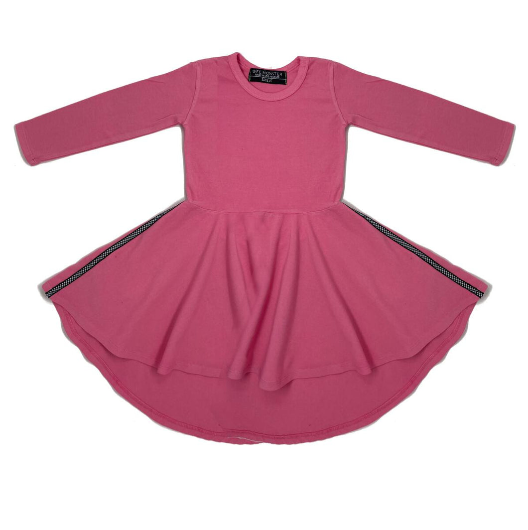 Punky Pink Long Sleeve Circle Dress