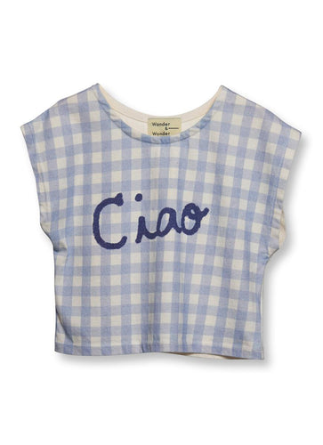 Blue Check Ciao Top