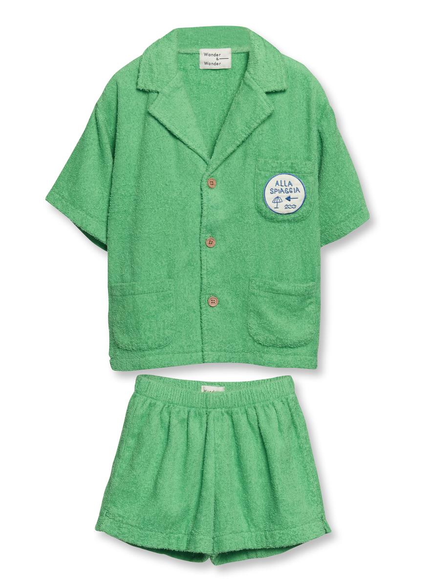 Lime Terry Beach Set