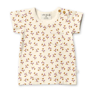 Ditsy Floral Organic Pocket Baby Tee