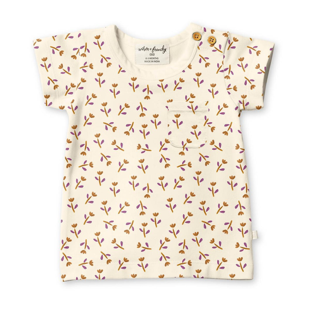Ditsy Floral Organic Pocket Baby Tee